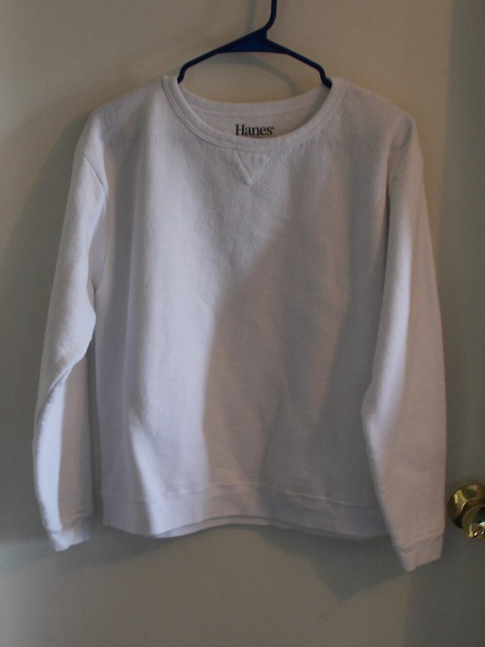 Hanes EcoSmart Women's V-Notch Crewneck Sweatshirt Size Large